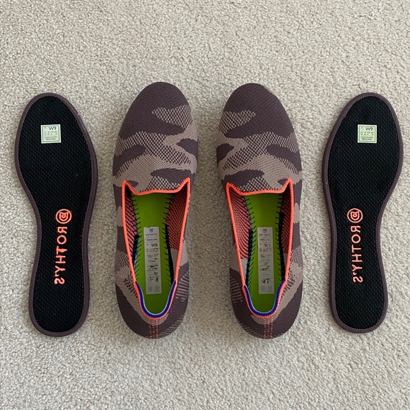 Rothy's Brown and Tan Camouflage Flats, Like New - Picture 13 of 13